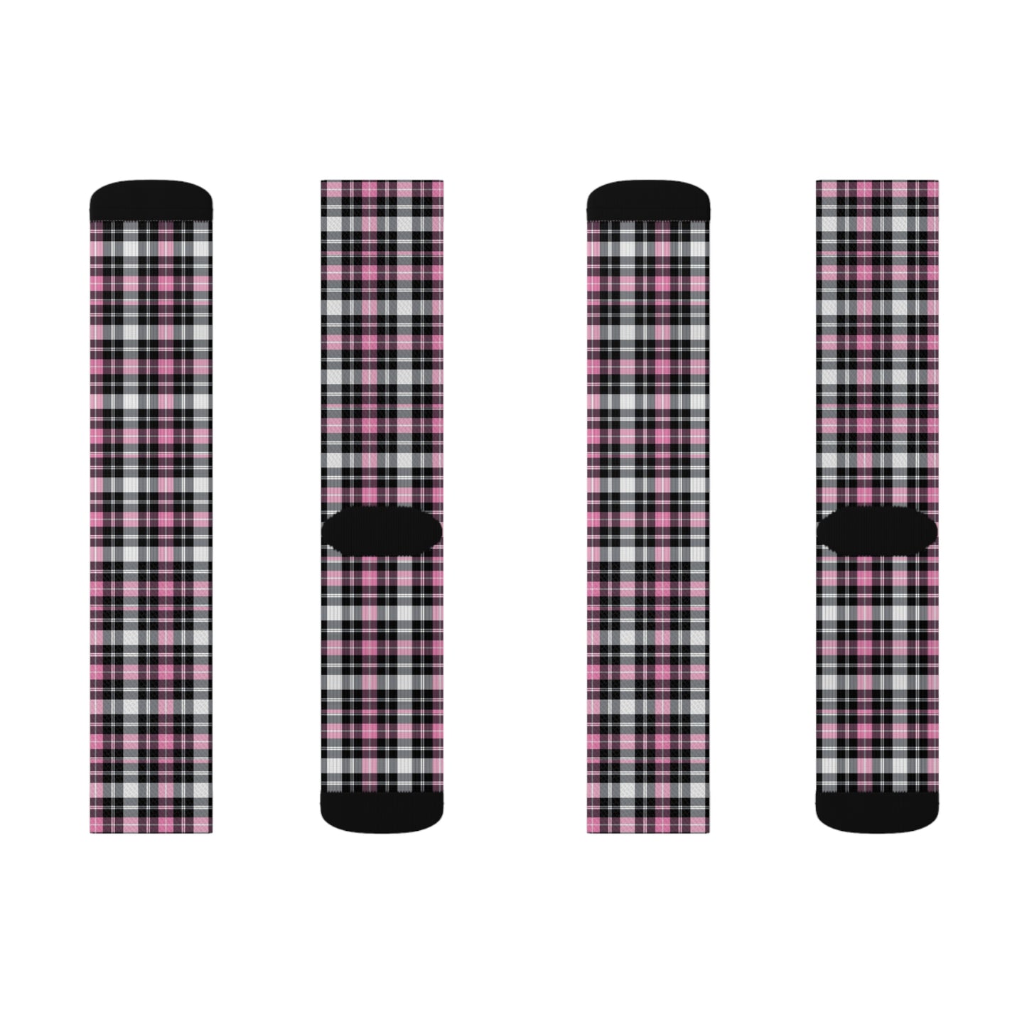 Pink Plaid Socks