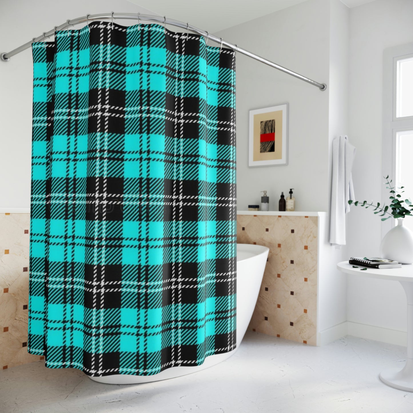 Aqua Shower Curtain